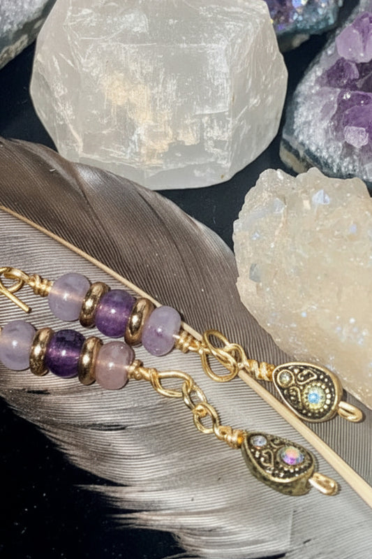 Amethyst and gold plated earrings ✨️